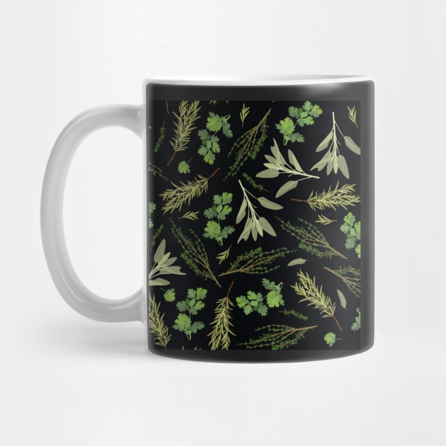 Parsley, sage, rosemary and thyme - black by kobyakov